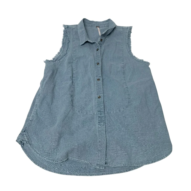 Practical Men's RaincoatsVest Other By Free People In Blue Denim, Size: S