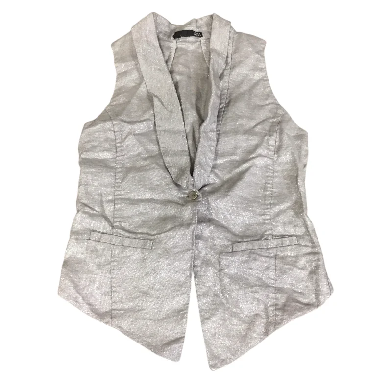 Men's Coats with Chest PocketsVest Other By Eileen Fisher In Silver, Size: S