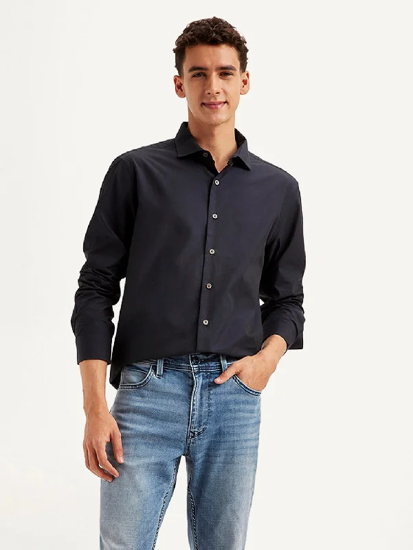 Men's Solid-Color Button-Down Shirts for VersatilityMen's Solid Slim Fit Shirt