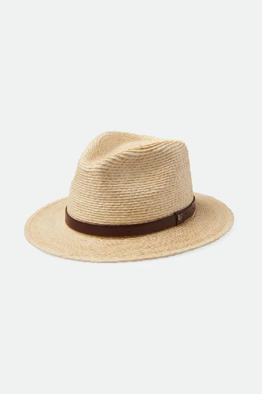 Sun-Protective Beach HatsMesser Straw Fedora - Natural/Brown