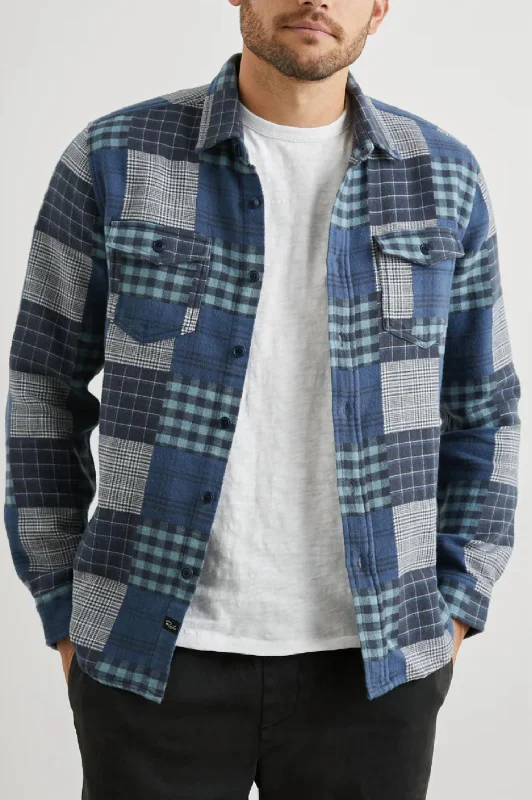 Men's Slim-Fit Shirts for a Flattering ShapeBanton Shirt In Blue Patchwork
