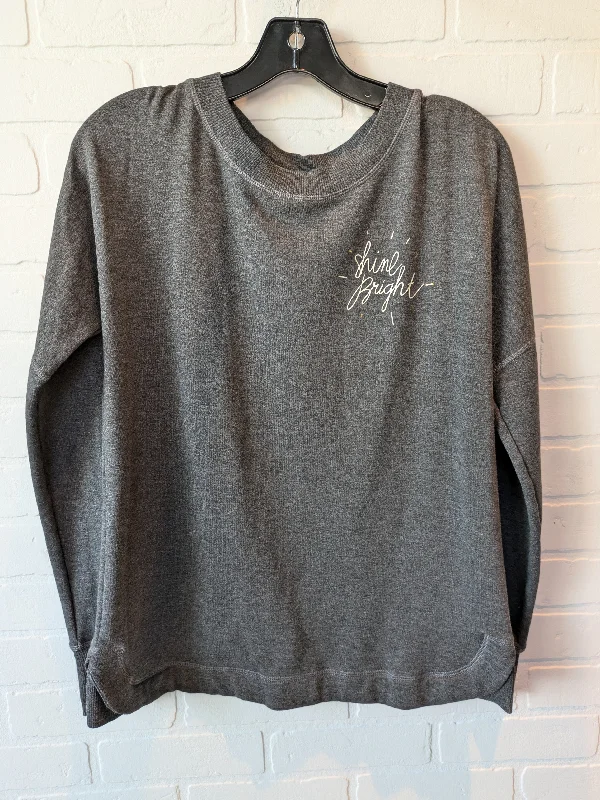 Men's Hoodies for BikingGrey Athletic Sweatshirt Crewneck Calia, Size S