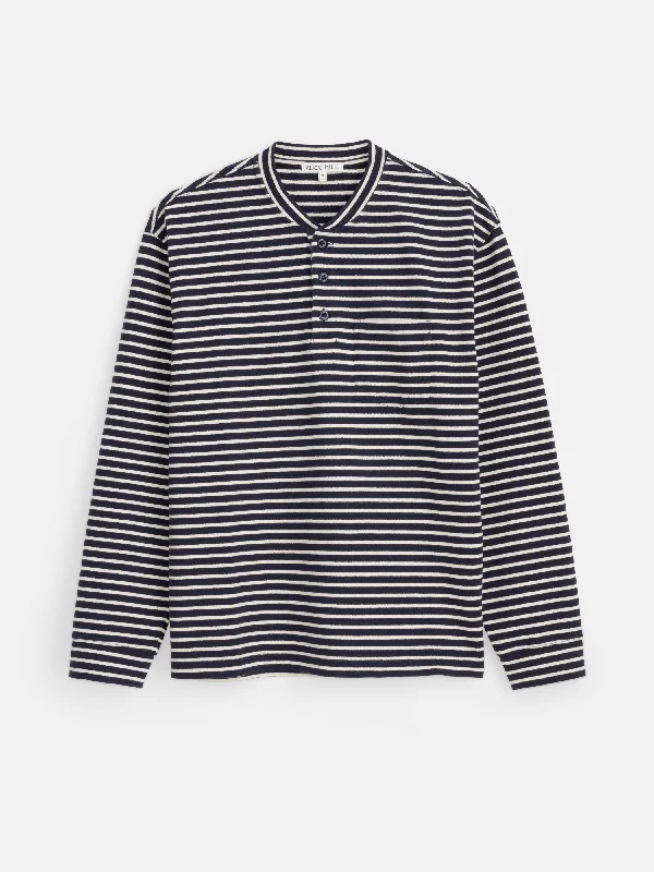 Men's Shirts with Bow TiesAlan Striped Henley in Cotton