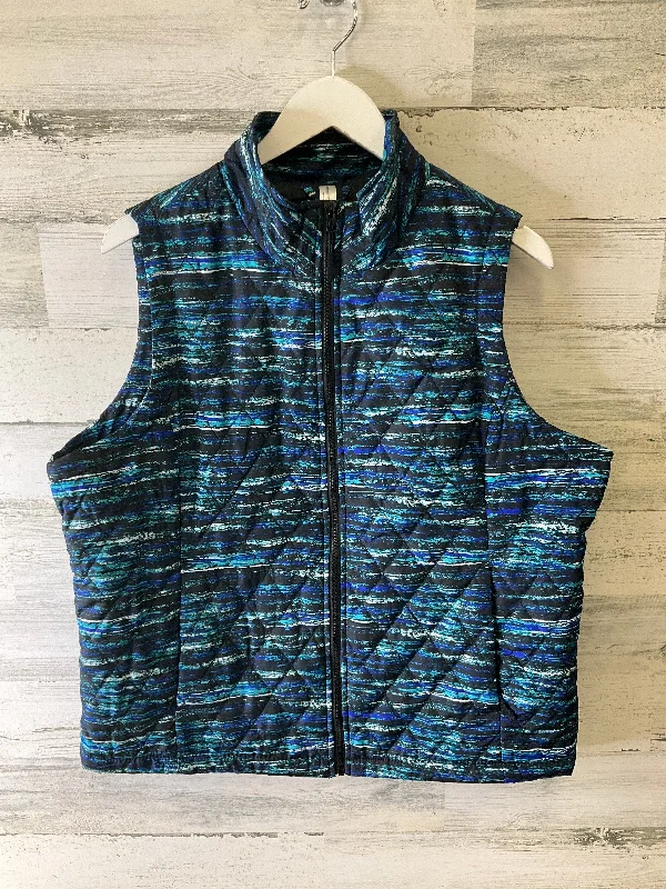 Lightweight Men's WindbreakersVest Puffer & Quilted By Exertek In Blue & Green, Size: 1x Lightweight Men's WindbreakersVest Puffer & Quilted By Exertek In Blue & Green, Size: 1x