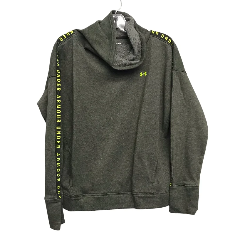 Men's Hoodies with Zippered PocketsAthletic Sweatshirt Collar By Under Armour In Green, Size:M Men's Hoodies with Zippered PocketsAthletic Sweatshirt Collar By Under Armour In Green, Size:M