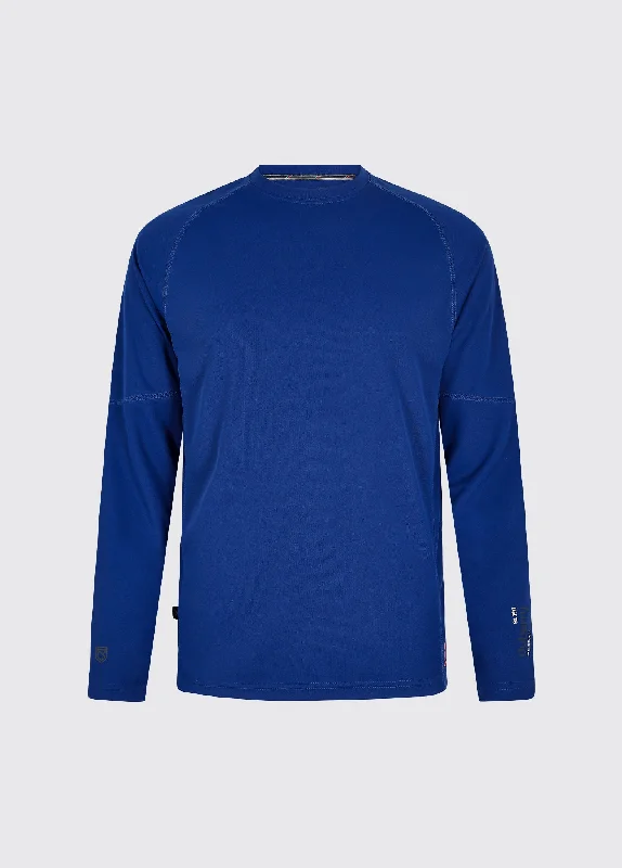 Men's Shirts with Single-Breasted DesignsAncona Mens Long-sleeved t-shirt - Ultramarine