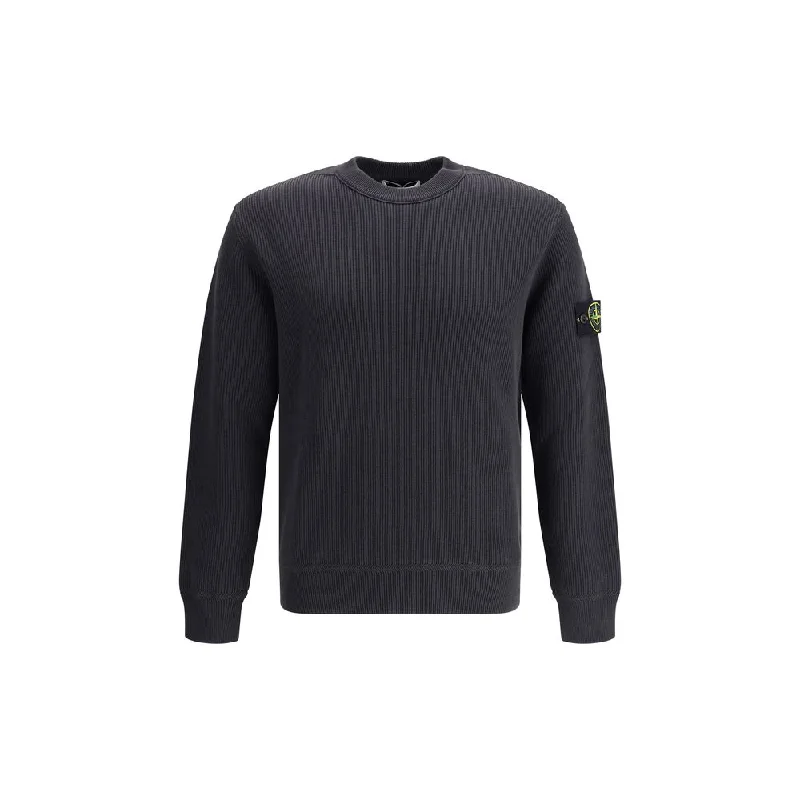 Men's Sweaters with Contrast TrimStone Island Ribbed Men's Sweater