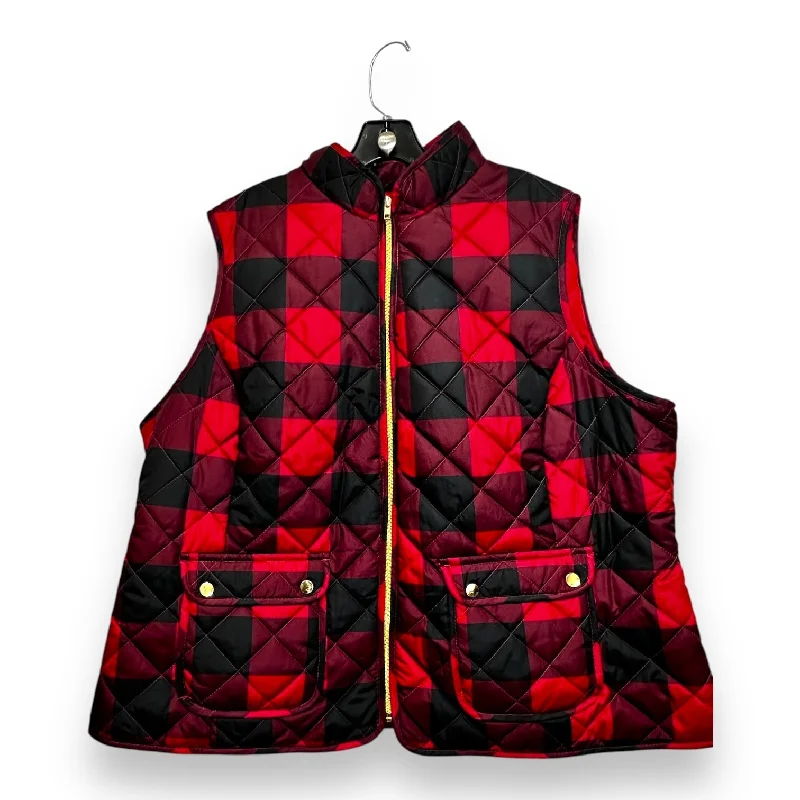 Men's Coats with Military InfluenceVest Puffer & Quilted By St Johns Bay In Black & Red, Size: 2x Men's Coats with Military InfluenceVest Puffer & Quilted By St Johns Bay In Black & Red, Size: 2x