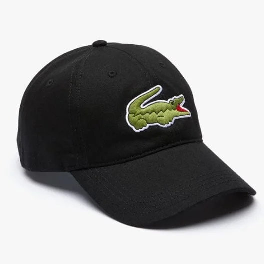 Youth Snapback HatsLacoste Men's Oversized-Croc Cap Black RK4711