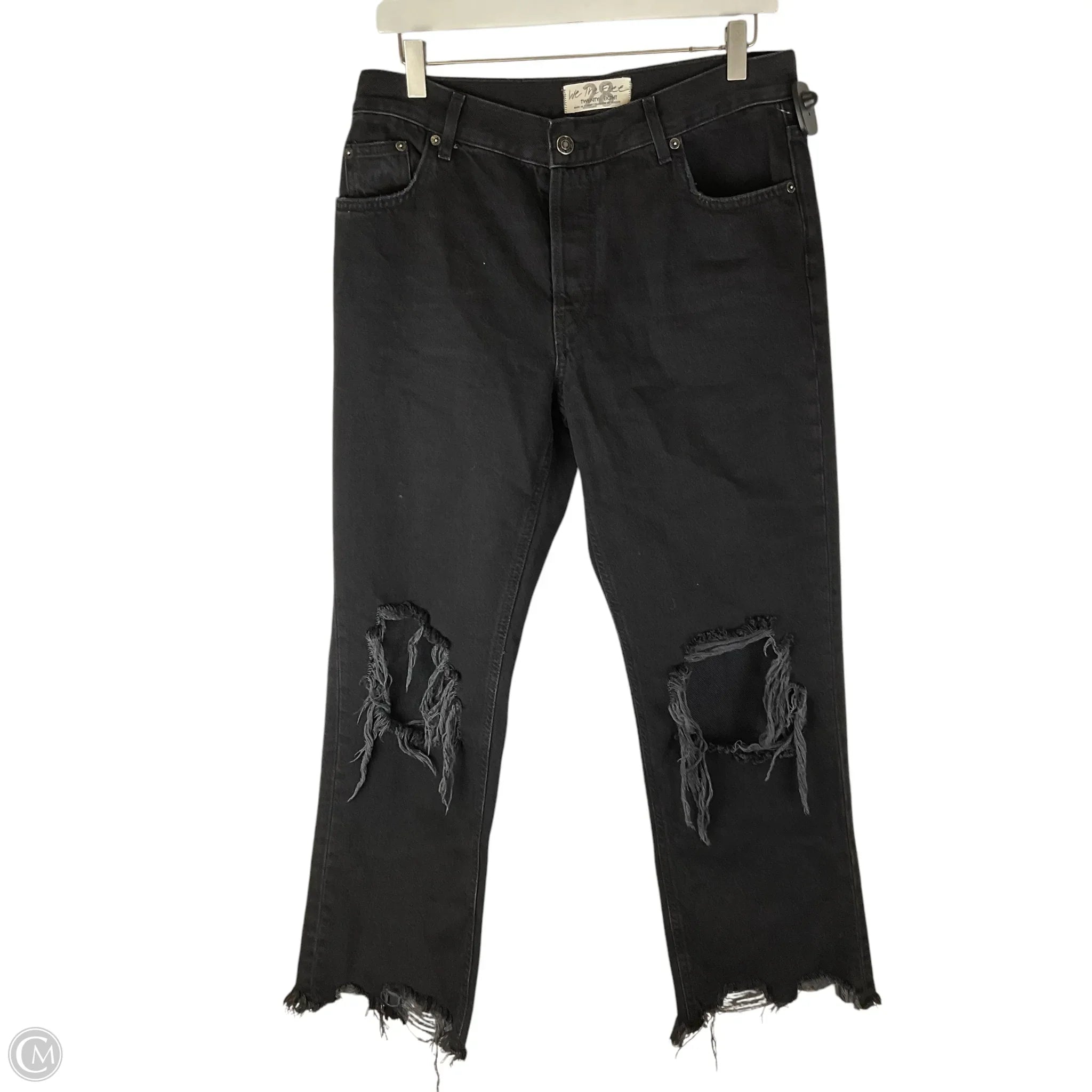 Sustainable Eco-Friendly Men's JeansJeans Wide Leg By We The Free In Black Denim, Size: 6 Sustainable Eco-Friendly Men's JeansJeans Wide Leg By We The Free In Black Denim, Size: 6