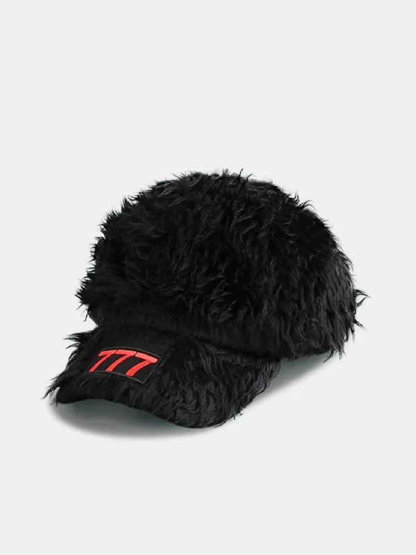 Classic Derby HatsNumber 777 Embroidered Plush Baseball Cap
