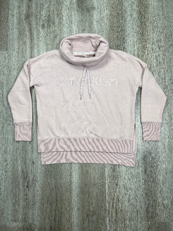 Men's Hoodies with Lined HoodsPink Sweatshirt Collar Calvin Klein, Size S