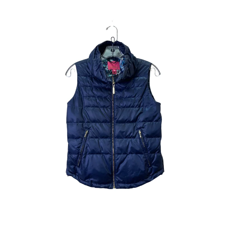 Men's Coats for Everyday WearVest Designer By Lilly Pulitzer In Blue, Size:Xs