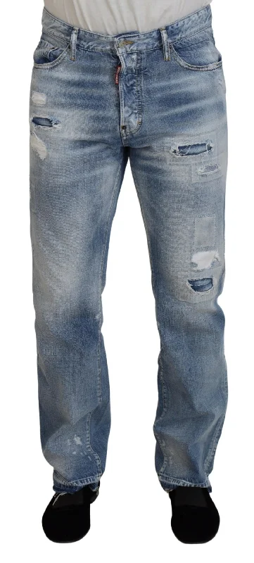 Everyday Casual Men's JeansDsqua²  Washed Straight Fit Men Casual  Men's Jeans