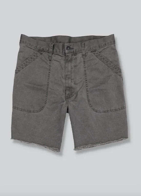 Men's Classic Denim Jean ShortsHerringbone Naval Short In Black