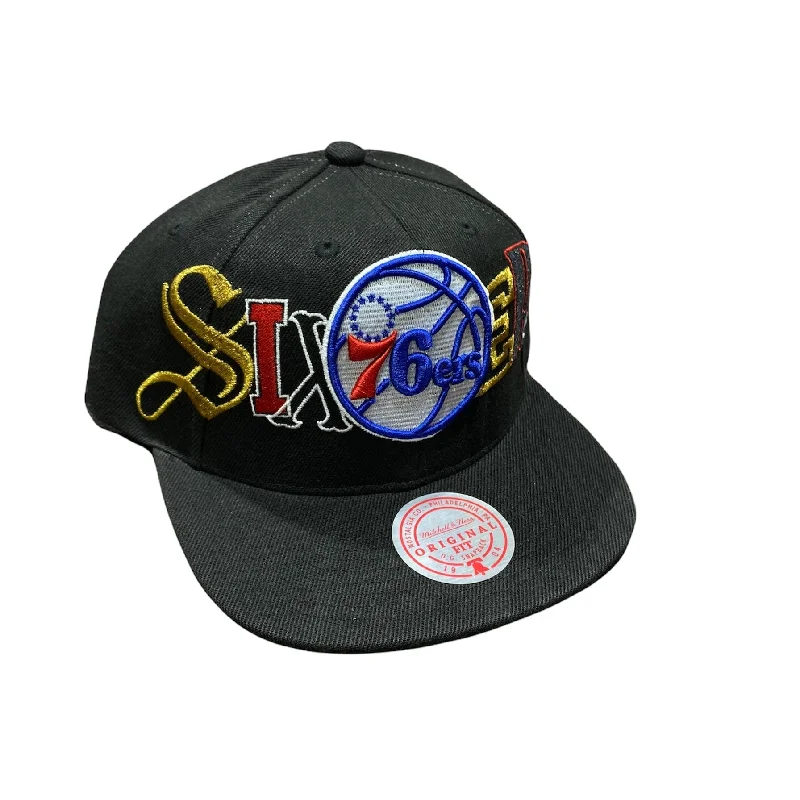 Trendy SnapbacksMitchell & Ness Nba Philadelphia 76ers Hype Type Snapback (Black)