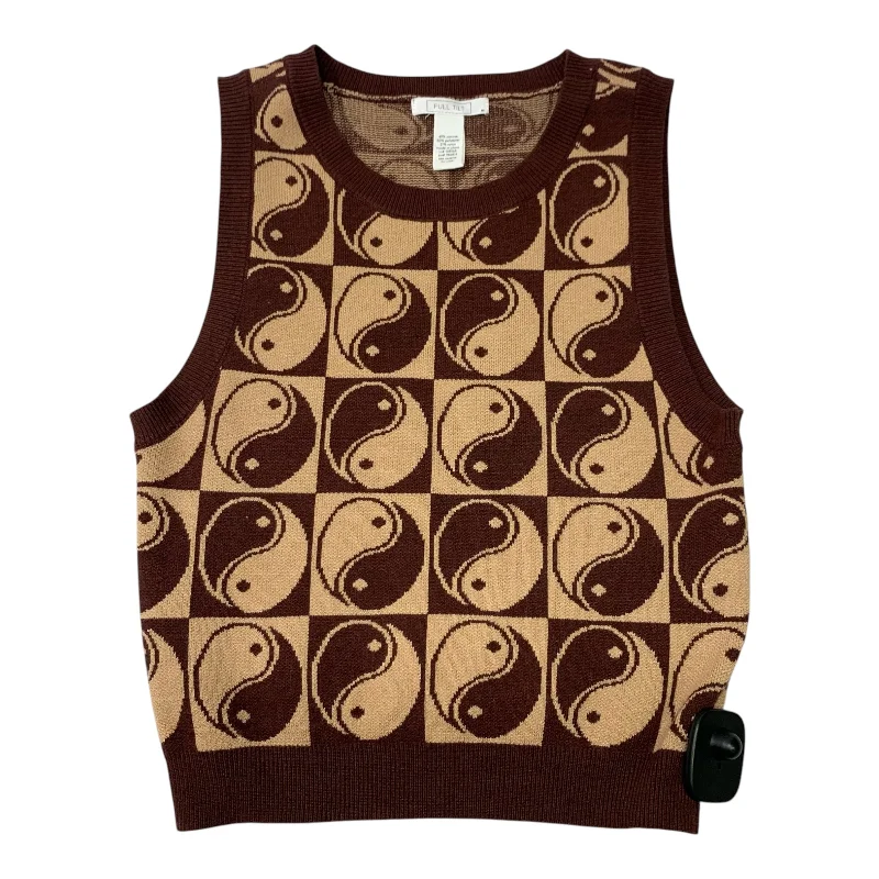 Designer Men's OvercoatsVest Sweater By Full Tilt In Brown, Size: M