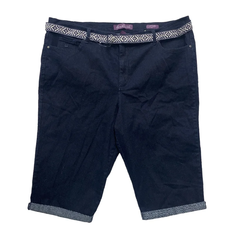 Men's Tailored Dress ShortsBlue Denim Jean Cropped Gloria Vanderbilt, Size 24w