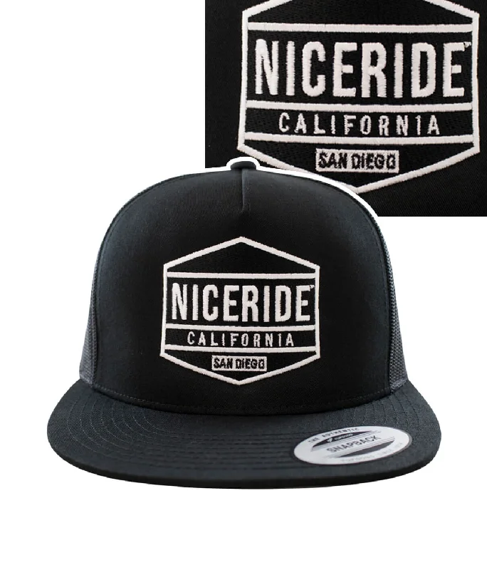 Unique Fedora Caps"Good Times" Black Trucker Hat