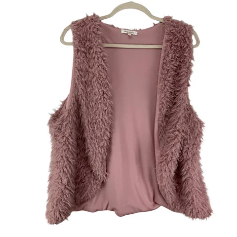 Men's Coats with Adjustable SleevesVest Faux Fur & Sherpa By Clothes Mentor In Pink, Size: 3x Men's Coats with Adjustable SleevesVest Faux Fur & Sherpa By Clothes Mentor In Pink, Size: 3x
