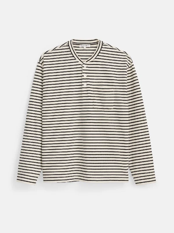 Men's Sleeveless TopsAlan Striped Henley in Cotton