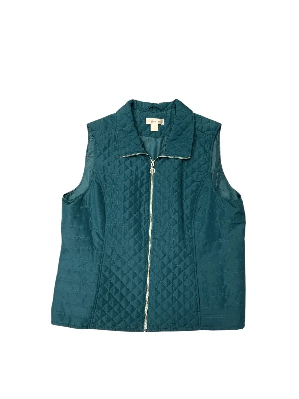 Men's Coats with Hidden PocketsVest Puffer & Quilted By Christopher And Banks In Teal, Size: Xl Men's Coats with Hidden PocketsVest Puffer & Quilted By Christopher And Banks In Teal, Size: Xl