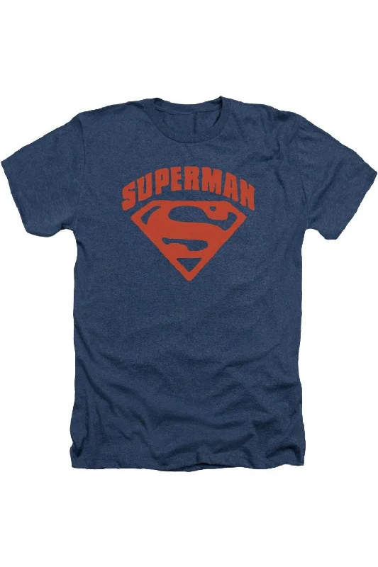 Durable Men's Work ShirtsSuperman Super Shield Adult Heather Tee / T-Shirt