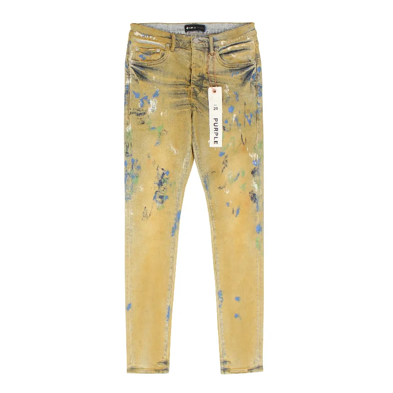 Jeans for Men with Skinny LegsPurple Brand Cathay Spice Over Light W/ Paints - Indigo