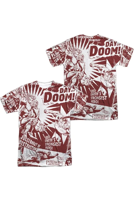 Men's Long-Sleeved ShirtsSuperman Day Of Doom (Front/Back Print) Short Sleeve Adult 100% Poly Crew Tee / T-Shirt Men's Long-Sleeved ShirtsSuperman Day Of Doom (Front/Back Print) Short Sleeve Adult 100% Poly Crew Tee / T-Shirt