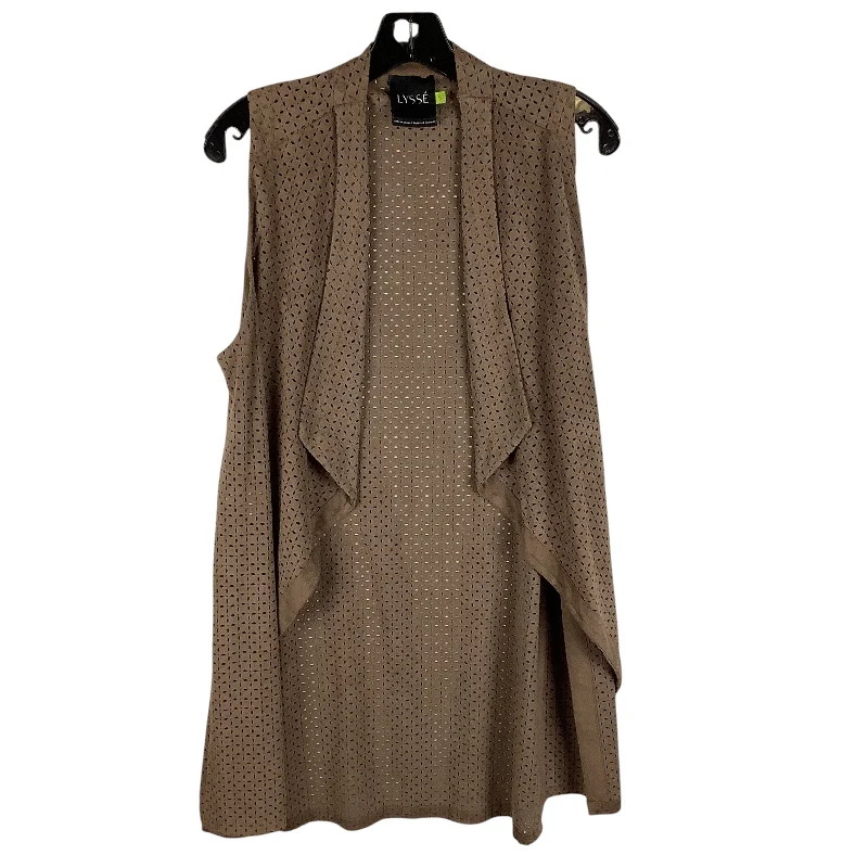 Lightweight Men's WindbreakersVest Designer By Lysse In Brown, Size: S