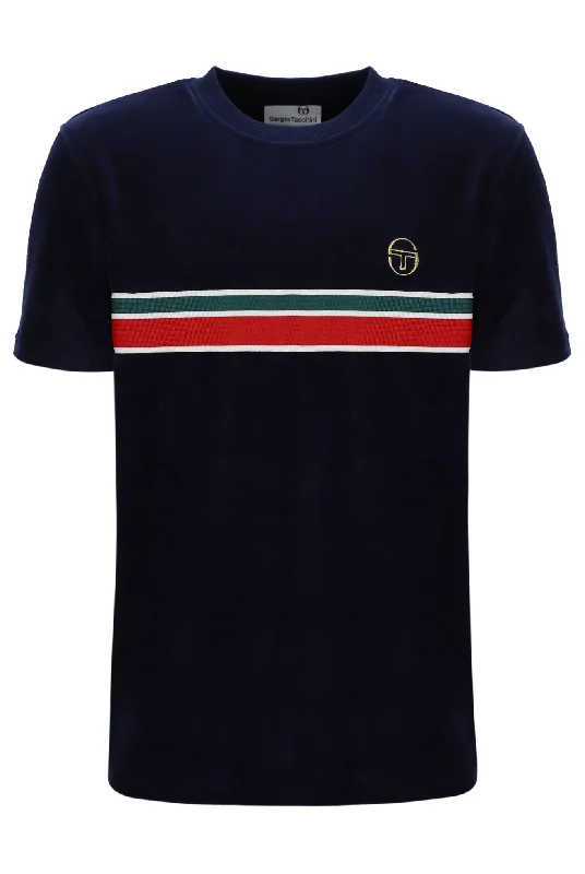 Lightweight Men's Linen ShirtsSERGIO TACCHINI AYME VELOUR T-SHIRT - MARITIME BLUE - STM21126 225 Lightweight Men's Linen ShirtsSERGIO TACCHINI AYME VELOUR T-SHIRT - MARITIME BLUE - STM21126 225