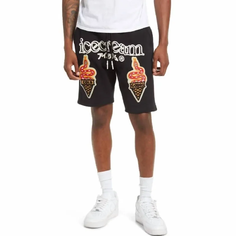 Men's Quick-Dry Swim and Beachwear ShortsPull On Lemon Short In Black