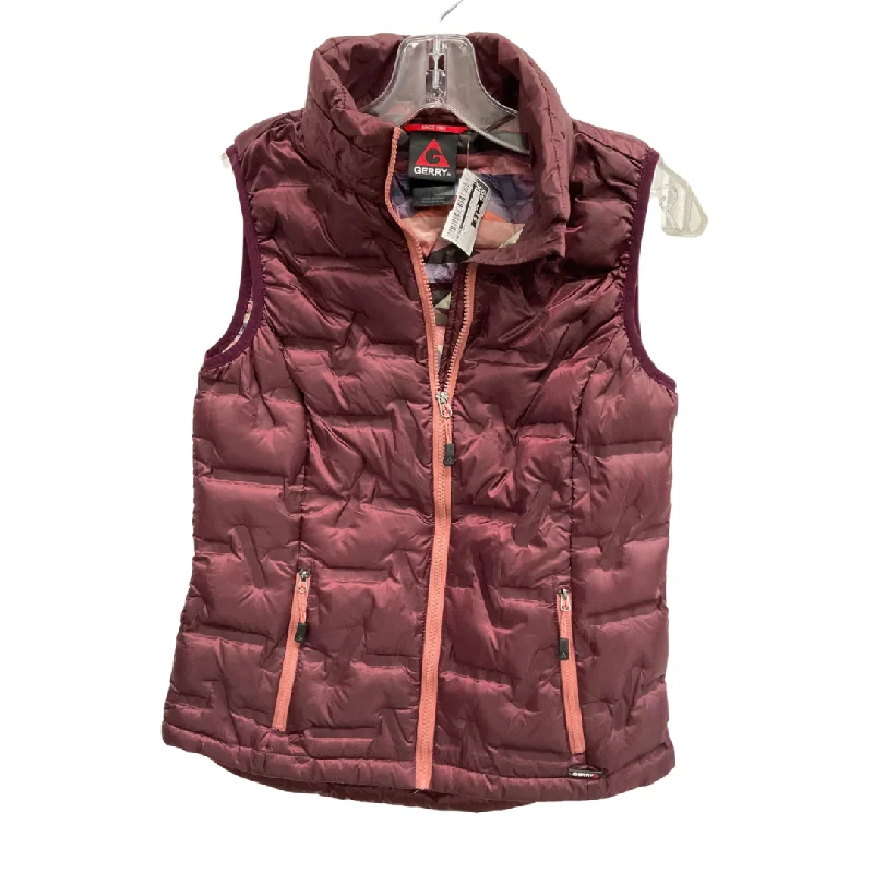 Men's Coats with Patchwork DesignsVest Puffer & Quilted By Cmc In Maroon, Size: Xs