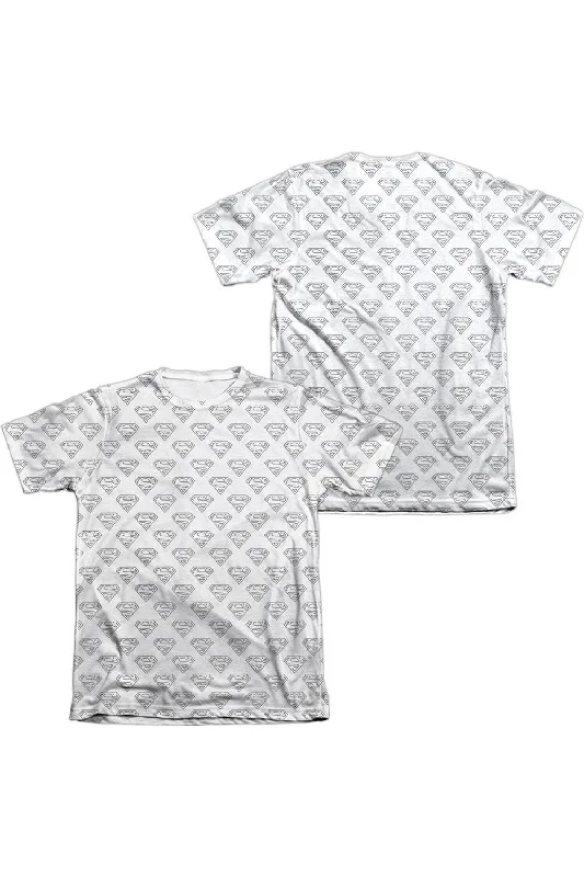 Men's Short-Sleeved ShirtsSuperman Shields All Over (Front/Back Print) Adult 65/35 Poly/Cotton Short Sleeve Tee / T-Shirt Men's Short-Sleeved ShirtsSuperman Shields All Over (Front/Back Print) Adult 65/35 Poly/Cotton Short Sleeve Tee / T-Shirt