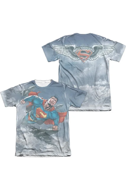 Elegant Men's Dress ShirtsSuperman In Formation (Front/Back Print) Adult Poly/Cotton Short Sleeve Tee / T-Shirt Elegant Men's Dress ShirtsSuperman In Formation (Front/Back Print) Adult Poly/Cotton Short Sleeve Tee / T-Shirt