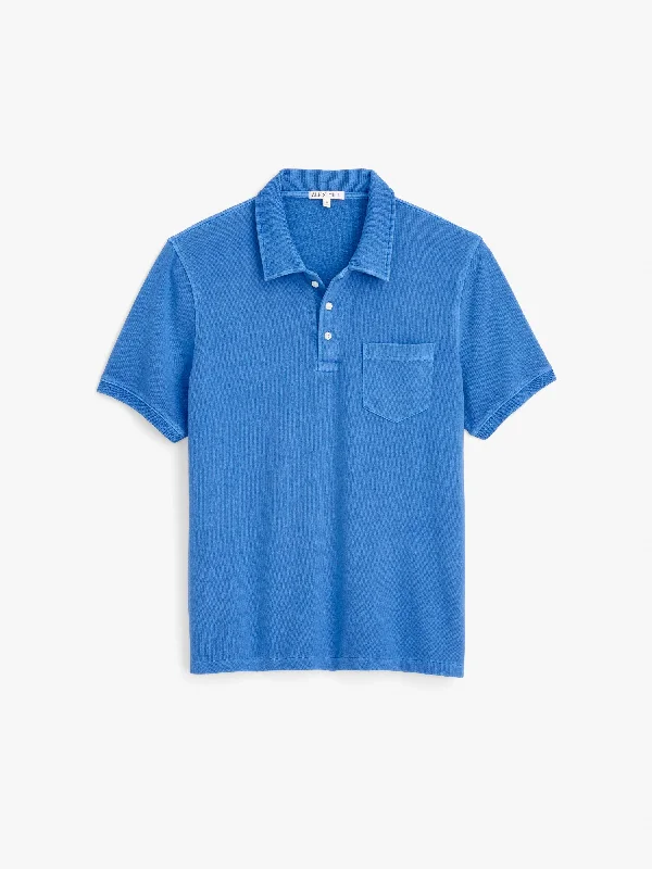 Men's Shirts with Pleated HemlinesVintage Wash Polo