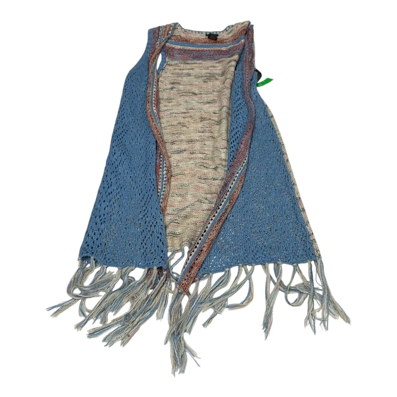 Men's Coats for TravelVest Other By New Directions In Blue & Cream, Size: S