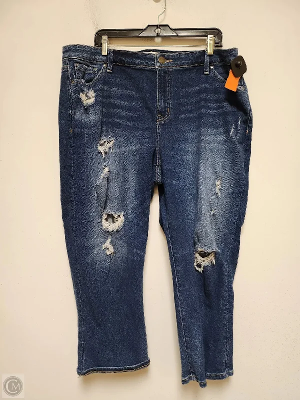 Hipster Skinny Men's JeansJeans Straight By Lane Bryant In Blue Denim, Size: 18