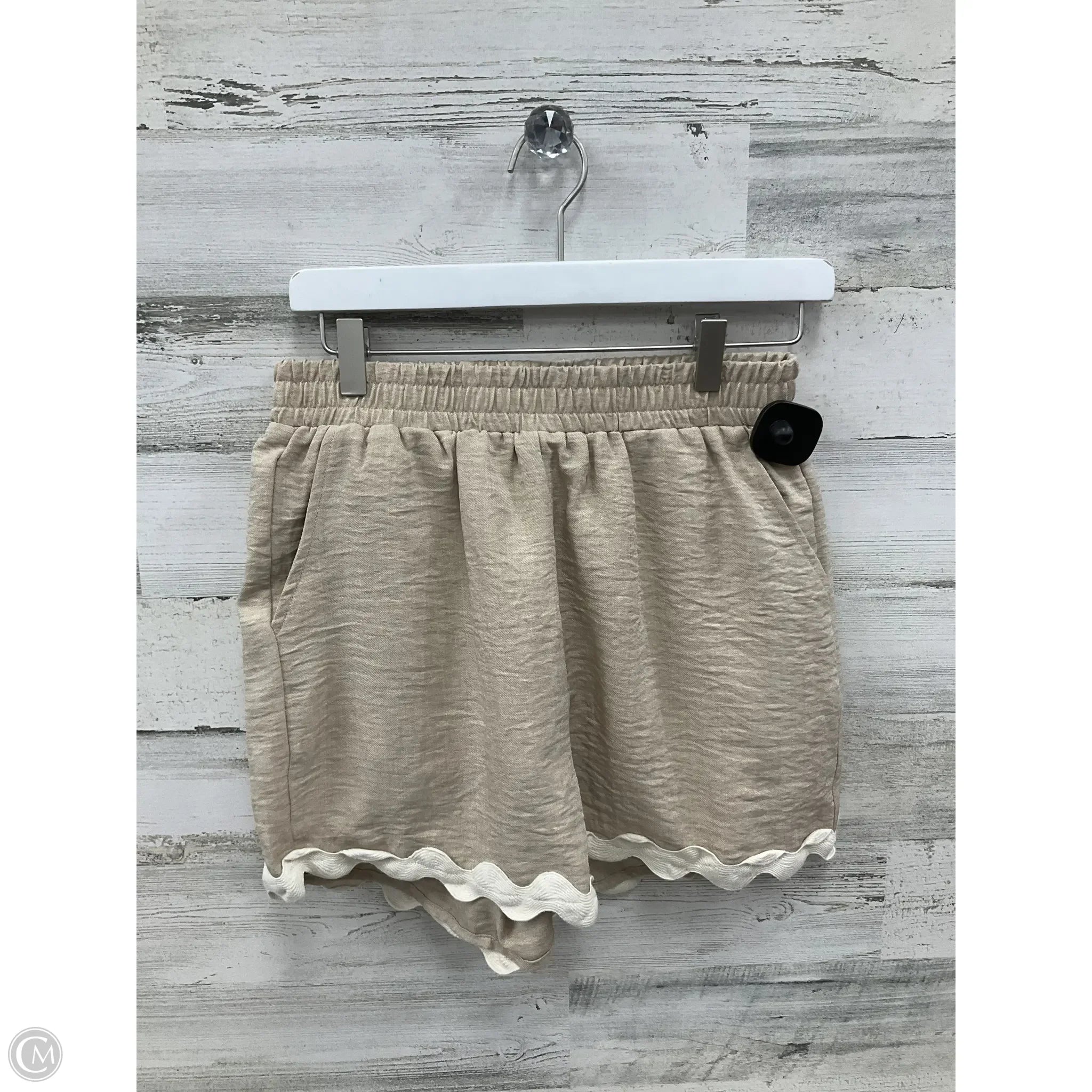 Breathable Fabric Men's Running ShortsShorts By Entro In Beige, Size: S