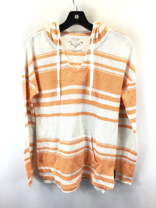Men's Hoodies with Wind-Resistant FabricSweatshirt Hoodie By Sonoma In Orange & White, Size: M Men's Hoodies with Wind-Resistant FabricSweatshirt Hoodie By Sonoma In Orange & White, Size: M
