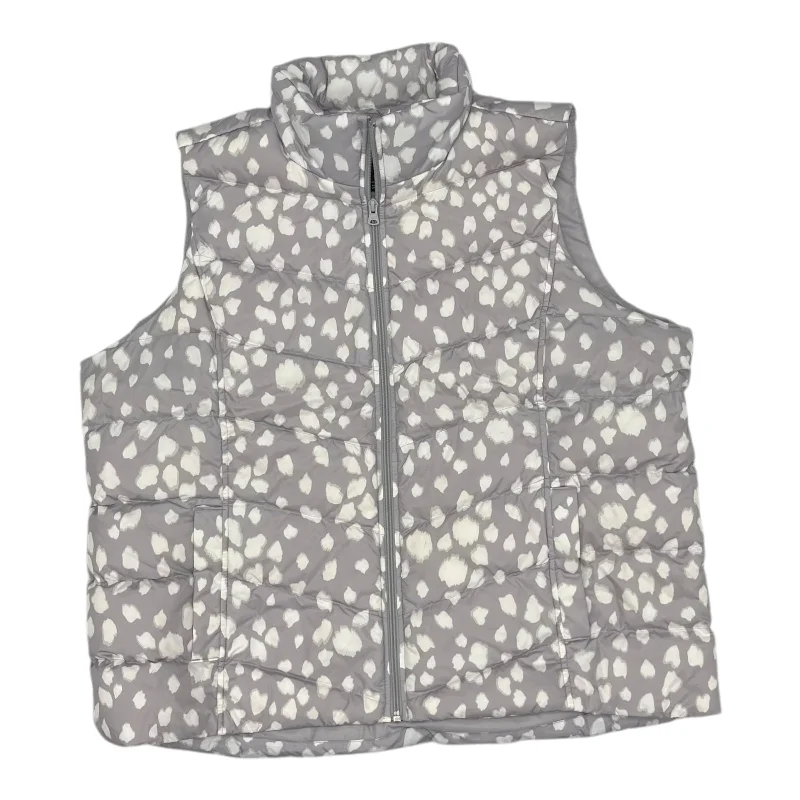 Men's Coats with Convertible CollarsVest Puffer & Quilted By Lands End In Grey, Size:1X Men's Coats with Convertible CollarsVest Puffer & Quilted By Lands End In Grey, Size:1X