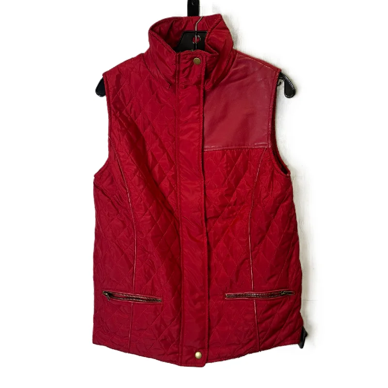 Men's Coats with PocketsVest Puffer & Quilted By Clothes Mentor In Red, Size: M