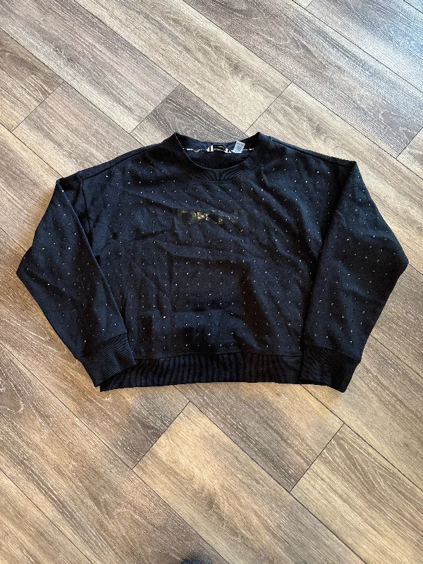 Men's Hoodies for Outdoor ActivitiesSweatshirt Crewneck By Dkny In Black, Size: M