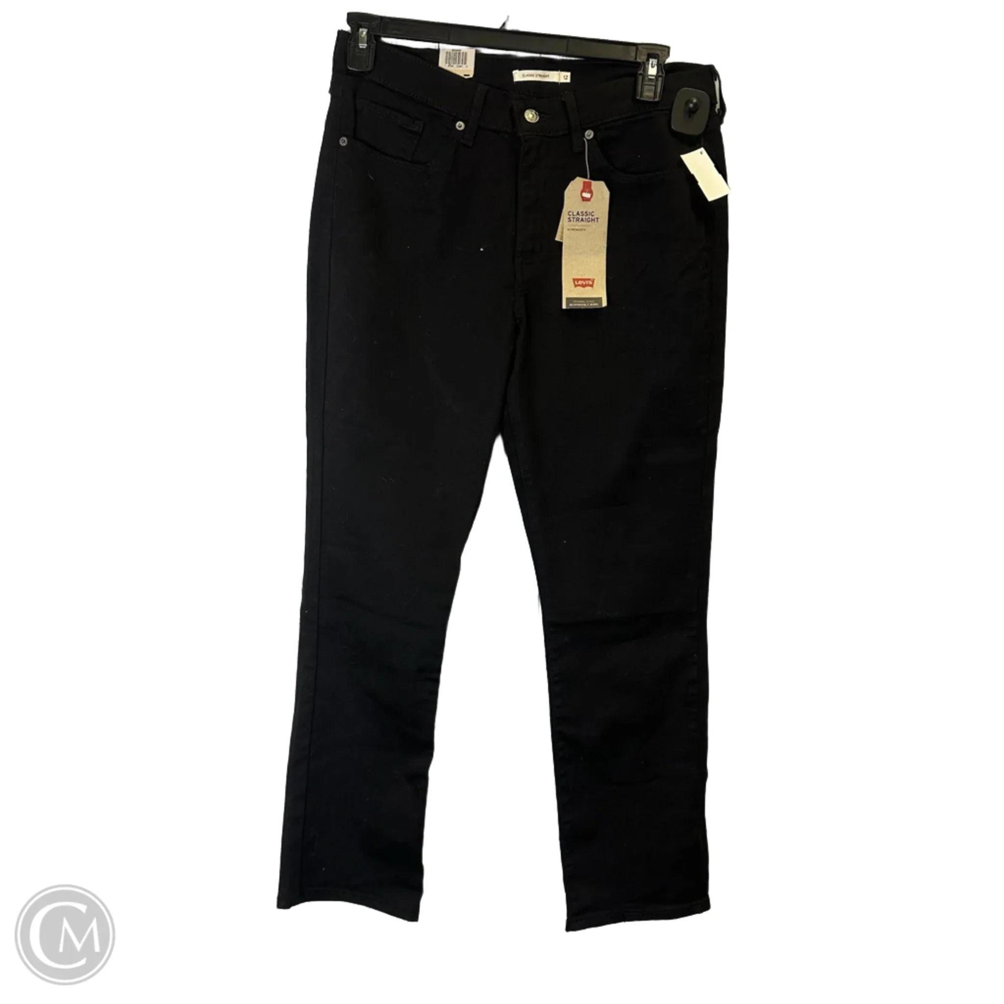 Premium Quality Men's Jeans for Every OccasionJeans Straight By Levis In Black Denim, Size: 12