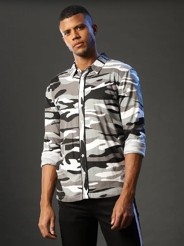 Men's Rugby Shirts for a Sporty LookCampus Sutra Men Camouflage Full Sleeve Casual Shirts Men's Rugby Shirts for a Sporty LookCampus Sutra Men Camouflage Full Sleeve Casual Shirts