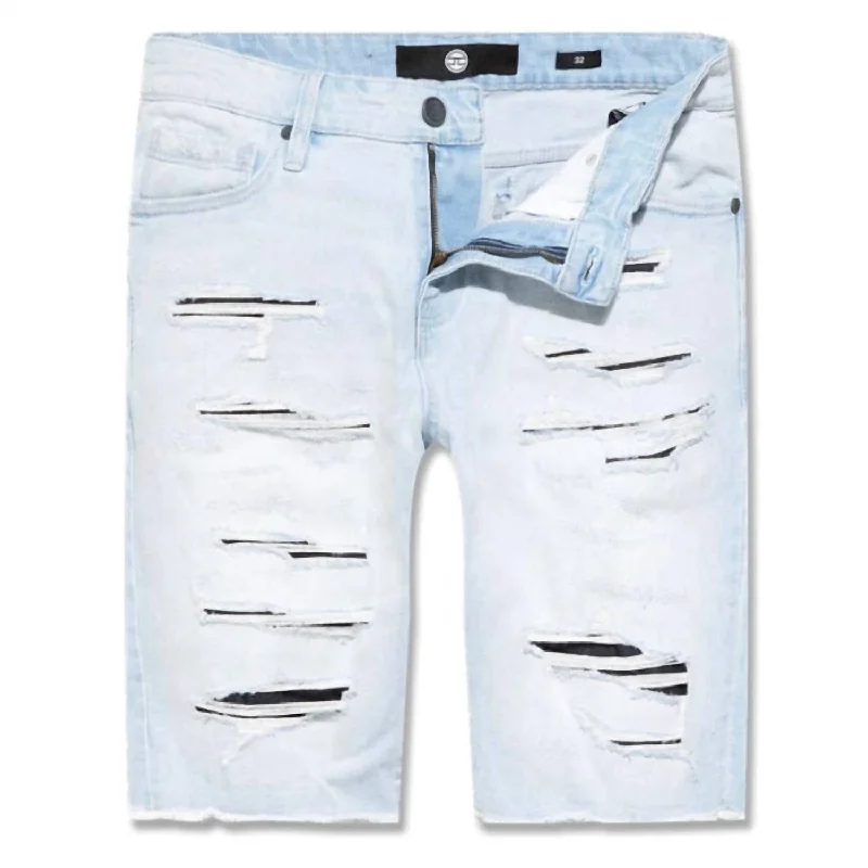 Durable Men's Cargo ShortsMen's Baltimore Retro Denim Shorts In Ice Blue