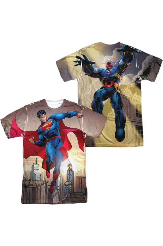 Men's Shirts with Belt LoopsSuperman Light And Darkseid (Front/Back Print) Short Sleeve Adult Poly Crew Tee / T-Shirt Men's Shirts with Belt LoopsSuperman Light And Darkseid (Front/Back Print) Short Sleeve Adult Poly Crew Tee / T-Shirt