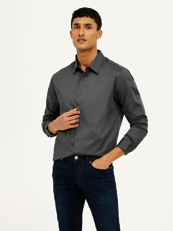 Men's Moisture-Wicking Shirts for All-Day ComfortMen's Solid Slim Fit Shirt