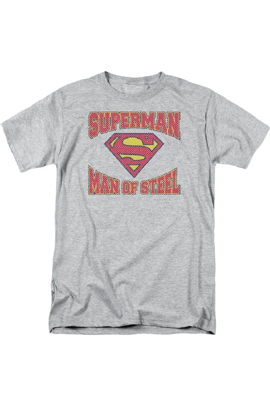 Lightweight Men's Linen ShirtsSuperman Man Of Steel Jersey Short Sleeve Adult Tee / T-Shirt Lightweight Men's Linen ShirtsSuperman Man Of Steel Jersey Short Sleeve Adult Tee / T-Shirt