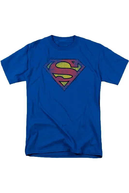 Patterned Men's Hawaiian ShirtsSuperman Destroyed Supes Logo Short Sleeve Adult Tee / T-Shirt Patterned Men's Hawaiian ShirtsSuperman Destroyed Supes Logo Short Sleeve Adult Tee / T-Shirt